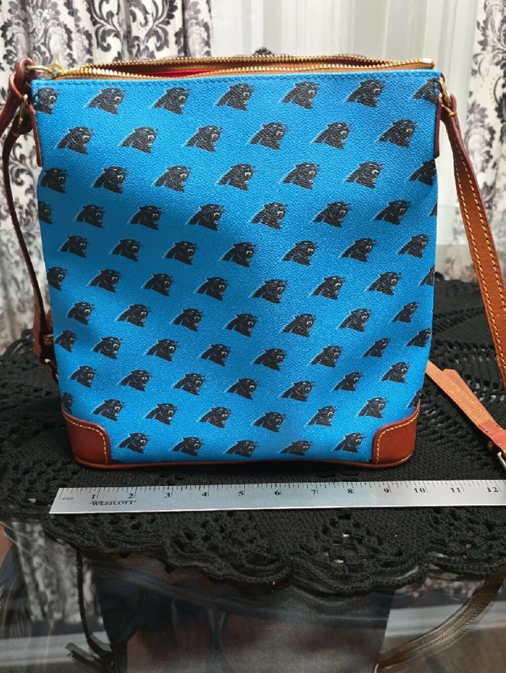 Dooney & Bourke Blue Crossbody Bag with Signature Logo
